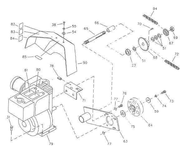 murray snow thrower parts diagram