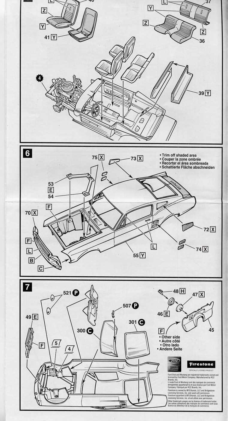 mustang body parts diagram