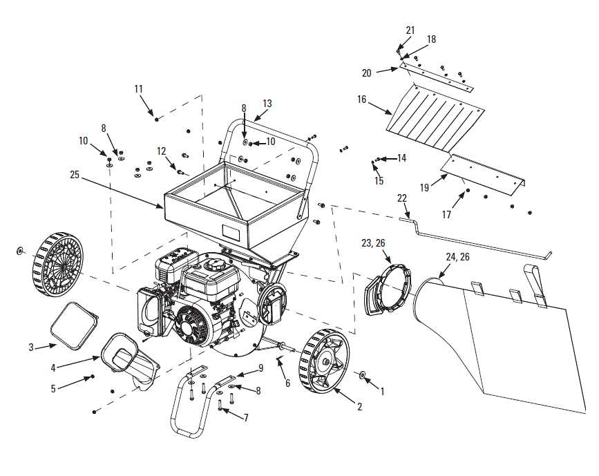 bandit chipper parts diagram