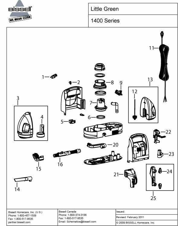 bissell little green proheat parts diagram