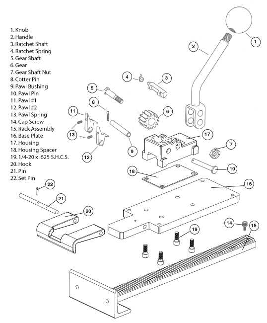 ratchet parts diagram