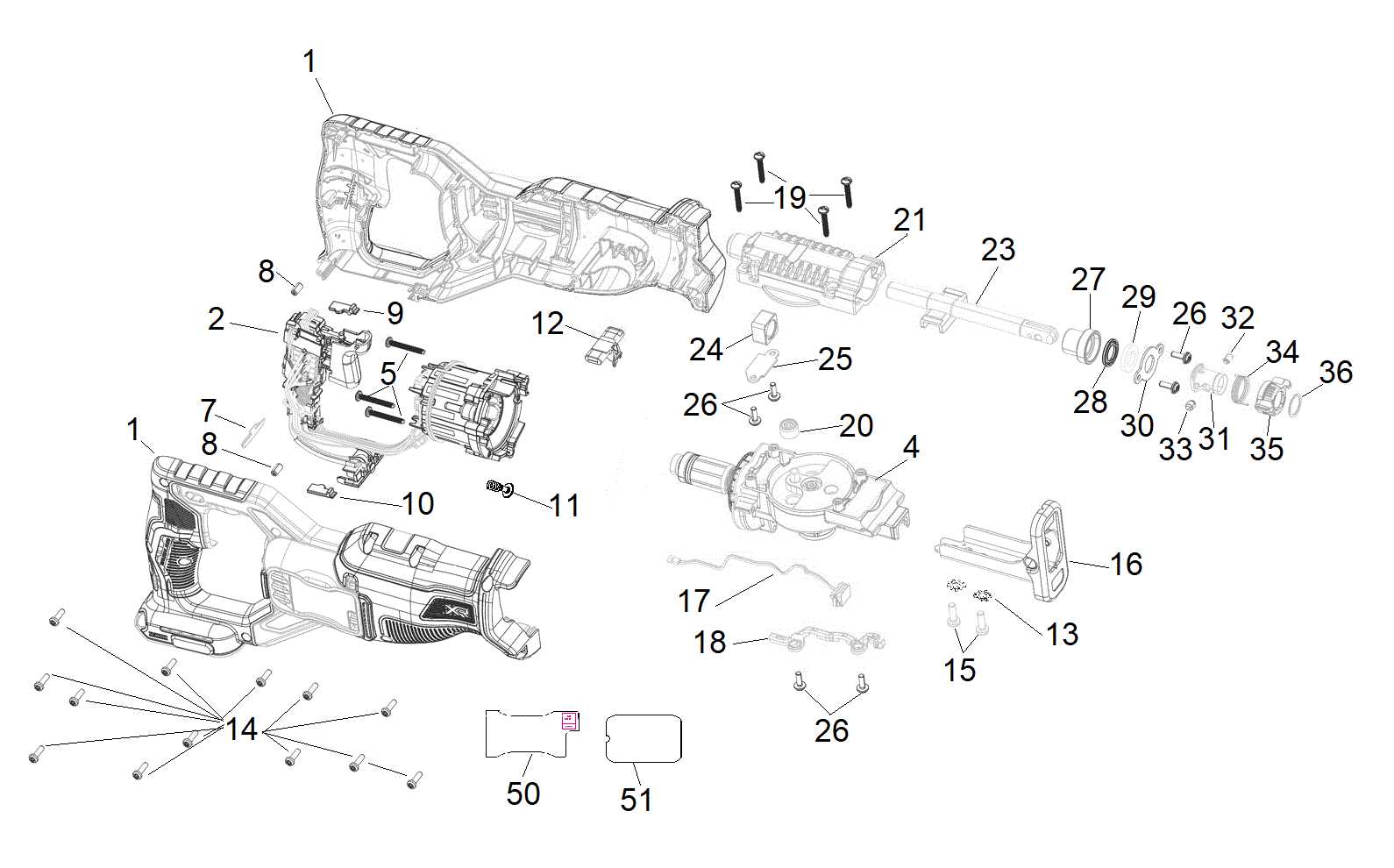 dewalt sawzall parts diagram