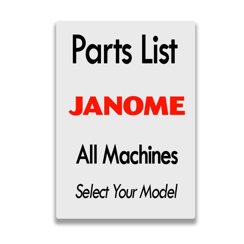 janome sewing machine parts diagram