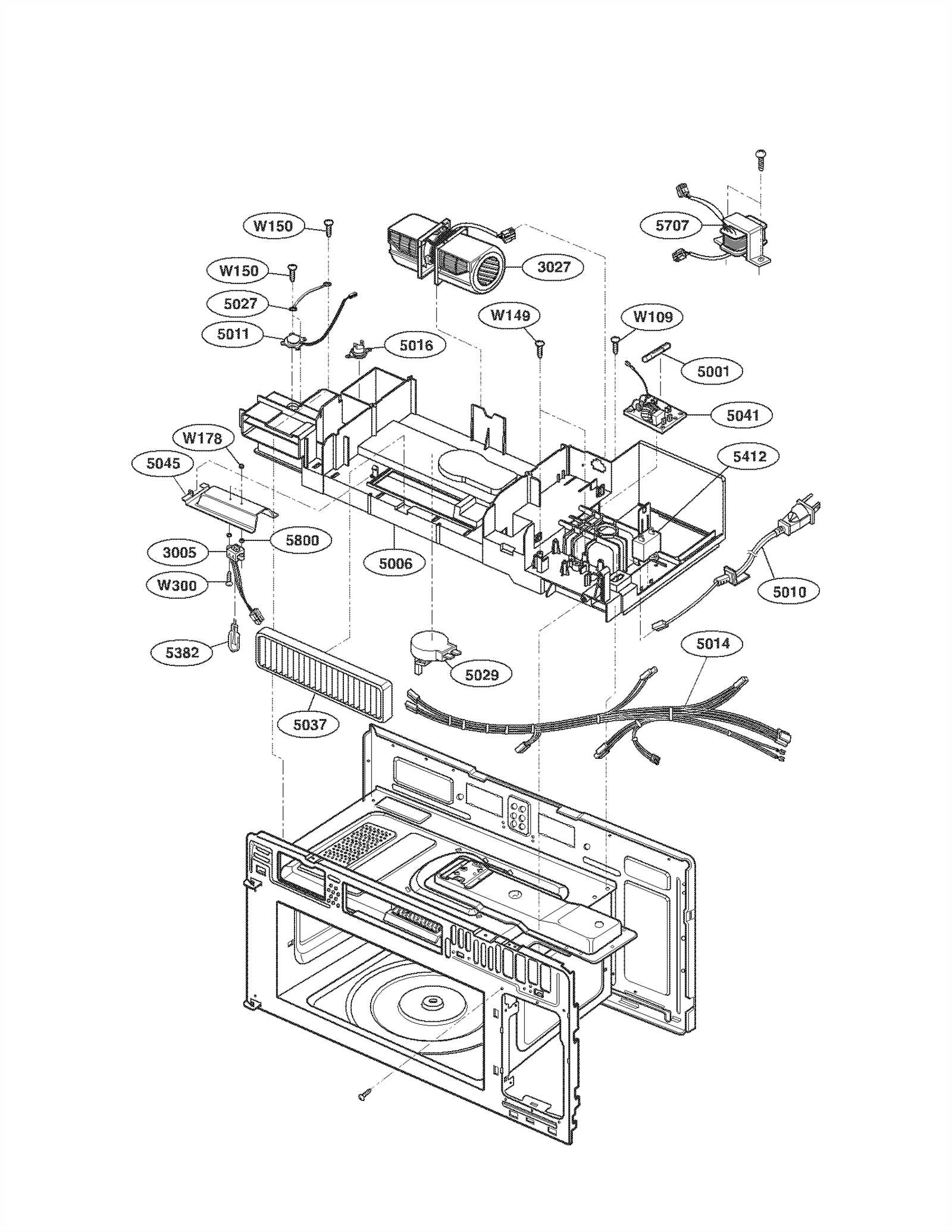 kenmore microwave model 721 parts diagram