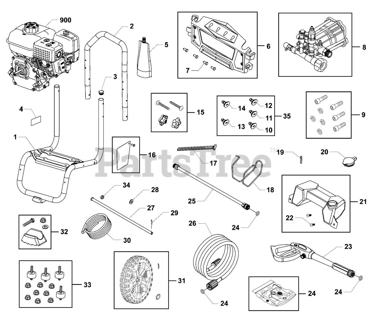 dewalt pressure washer parts diagram