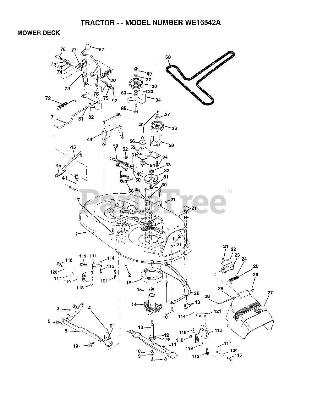 lt1000 craftsman parts diagram