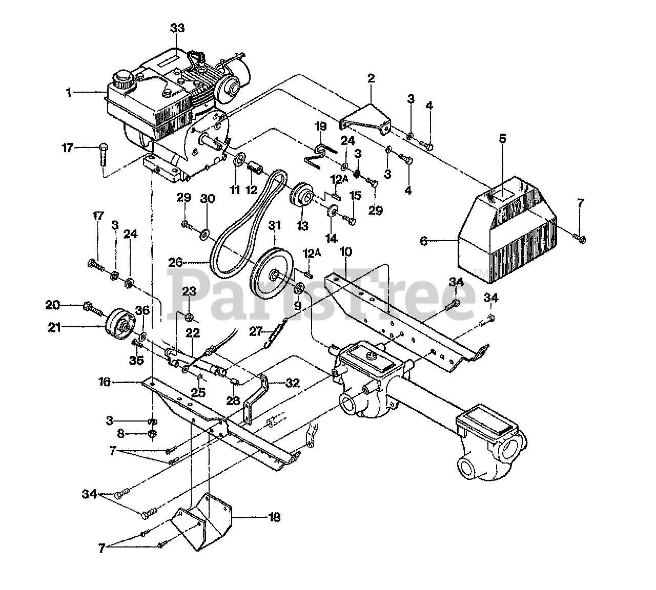 rototiller mtd tiller parts diagram