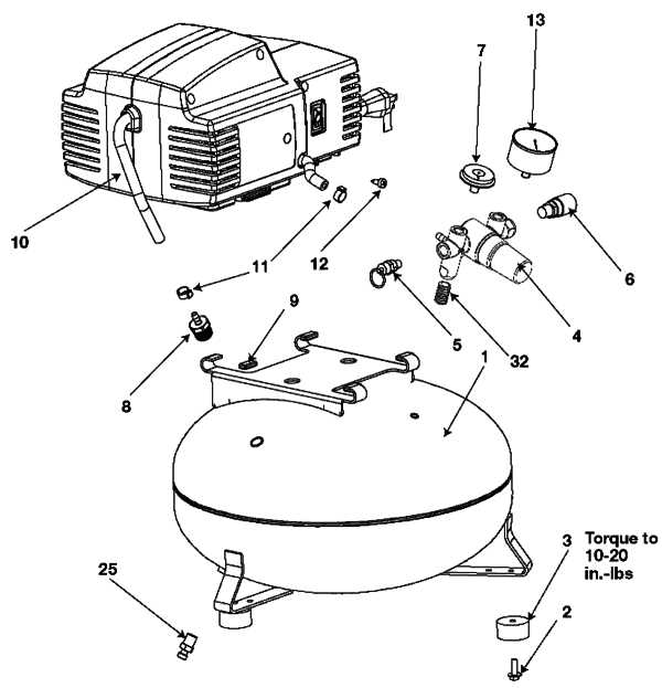 porter cable air compressor parts diagram