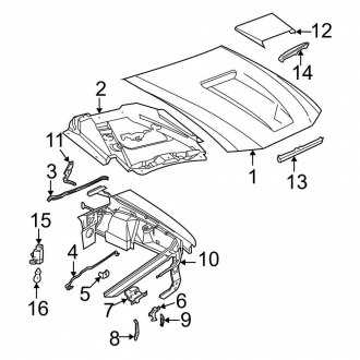 mustang body parts diagram