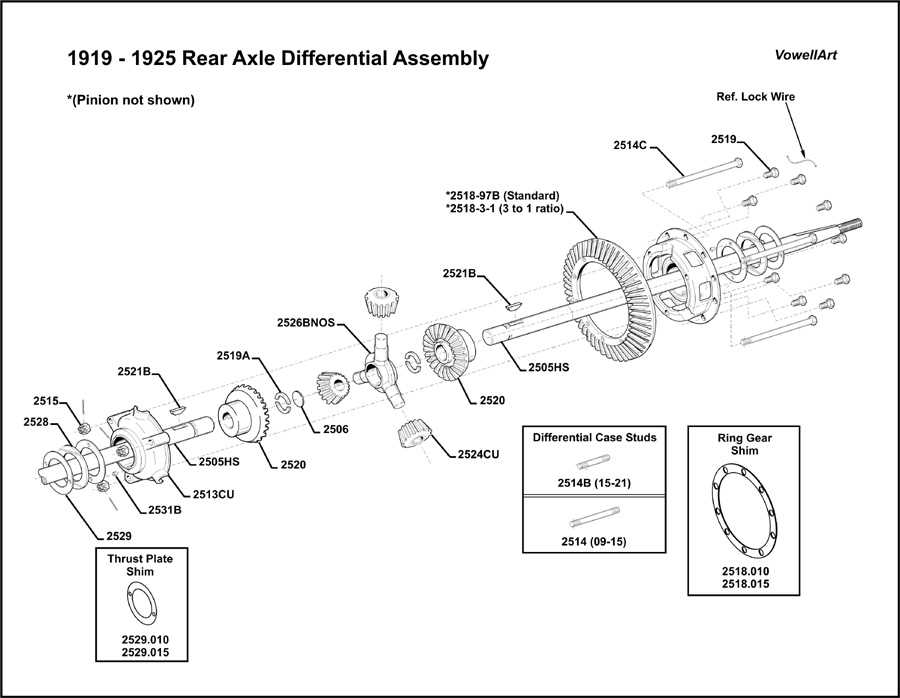 rear axle parts diagram