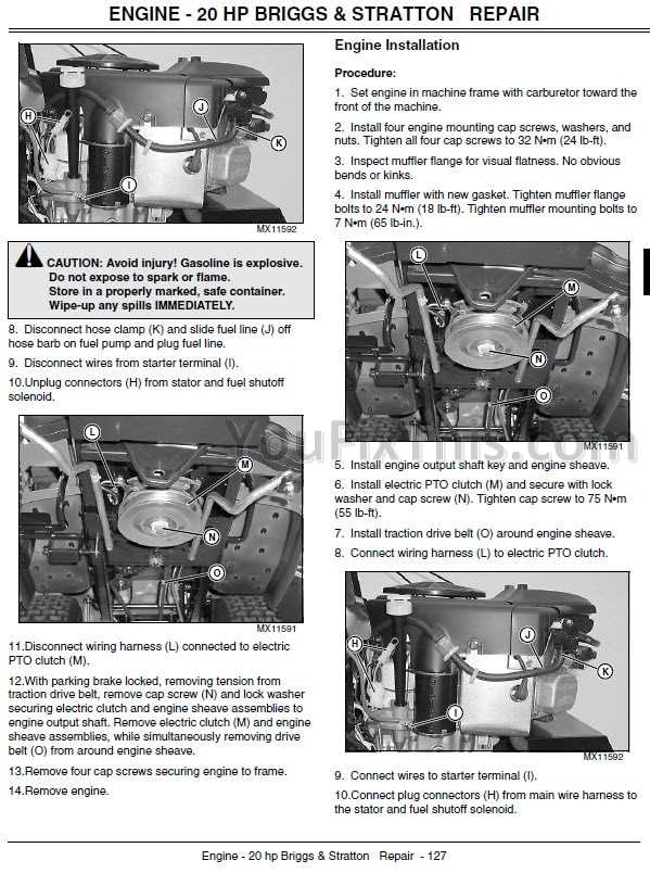 parts diagram for john deere l110