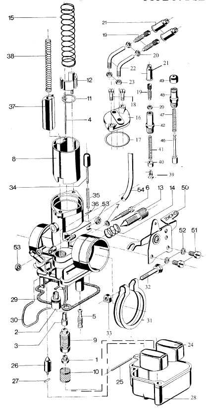 parts of a carburetor diagram