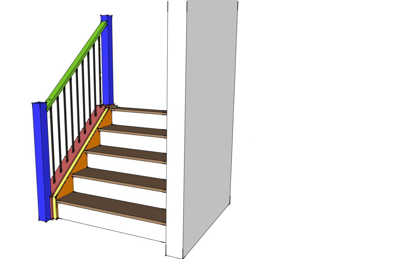 parts of stairs diagram