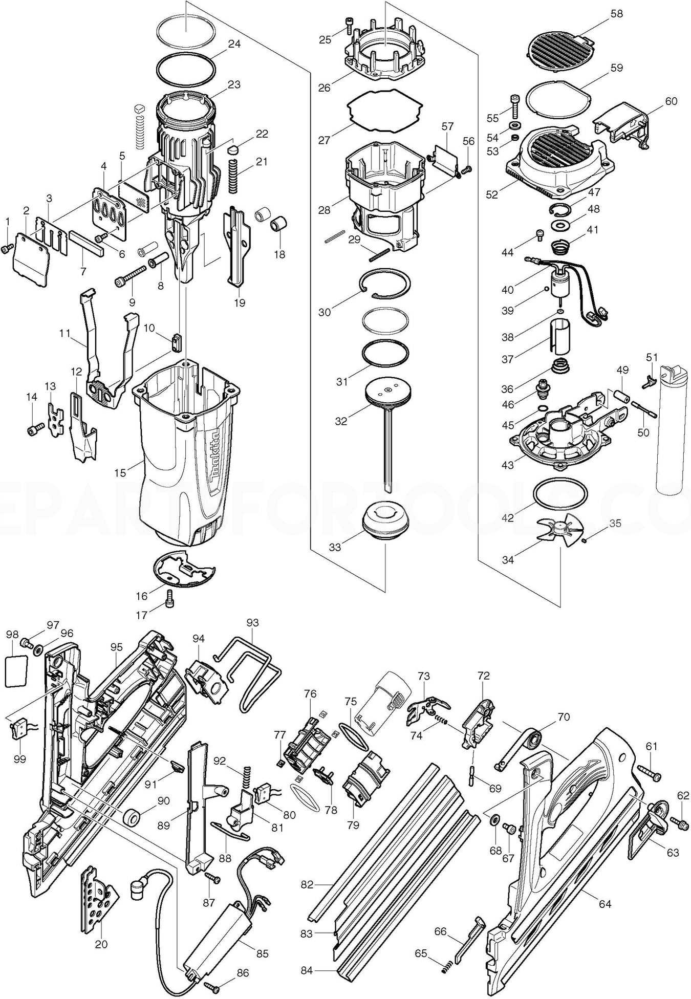 paslode framing nailer parts diagram