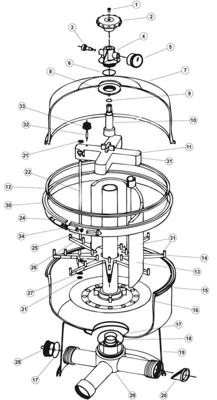 pentair de filter parts diagram