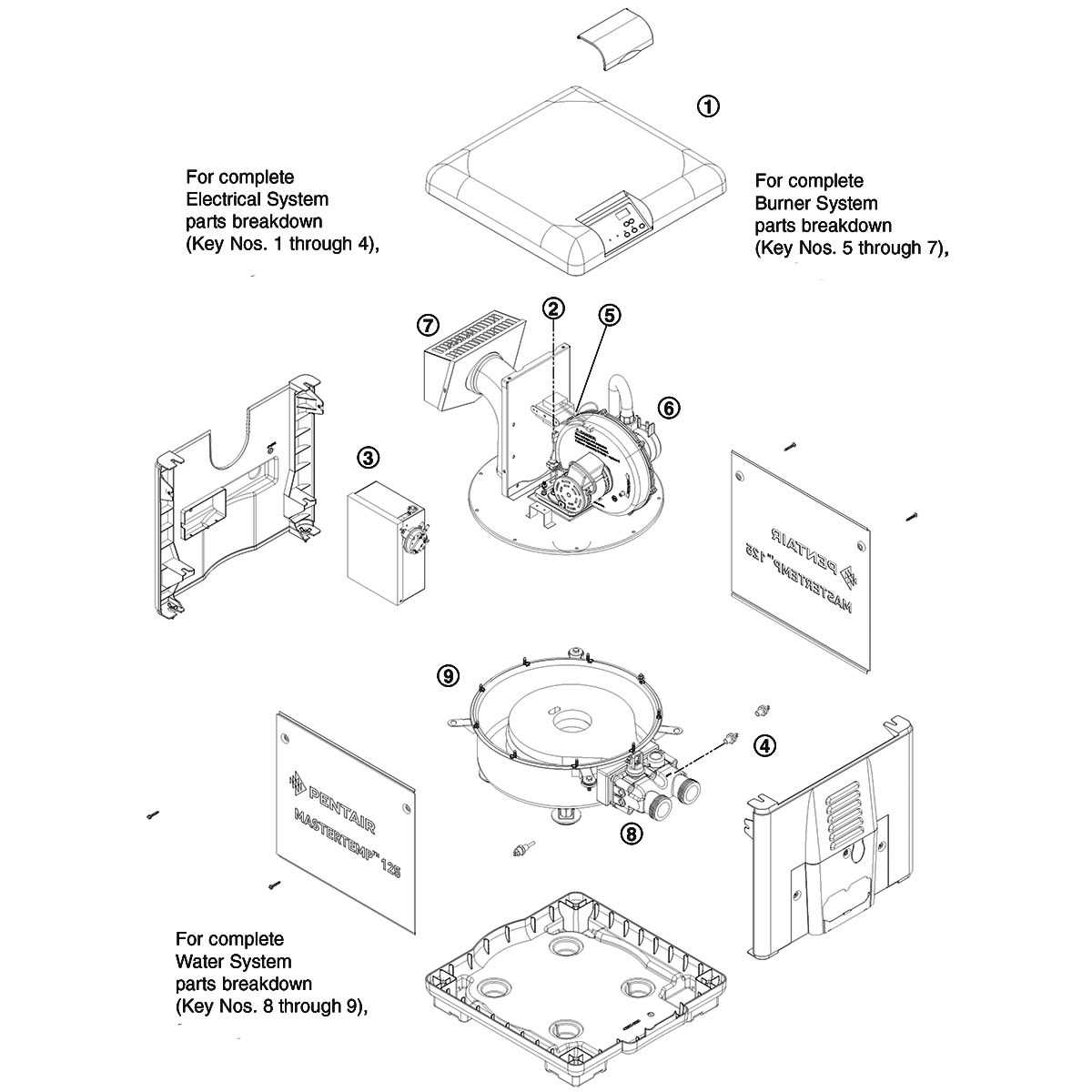 pentair mastertemp 125 parts diagram