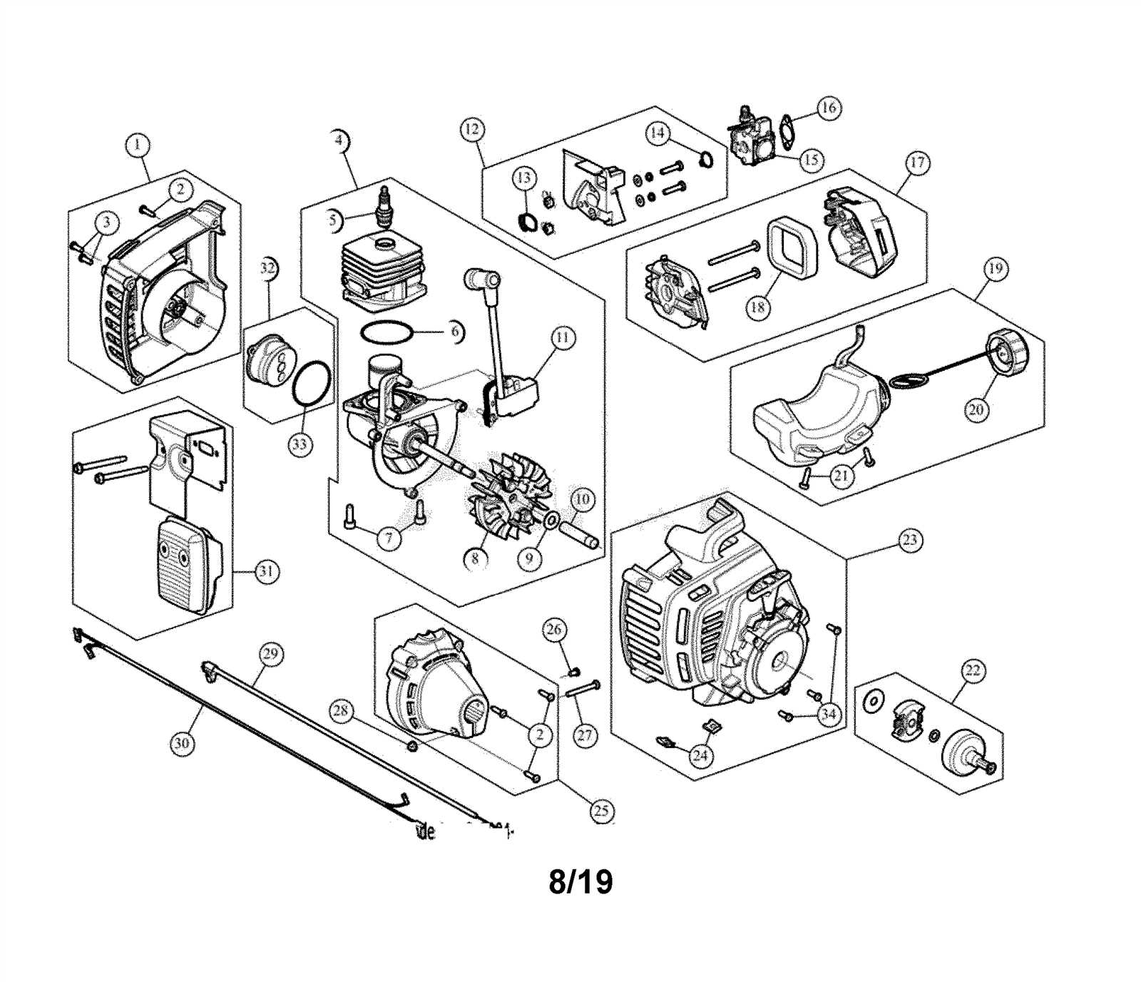 weed eater parts diagram