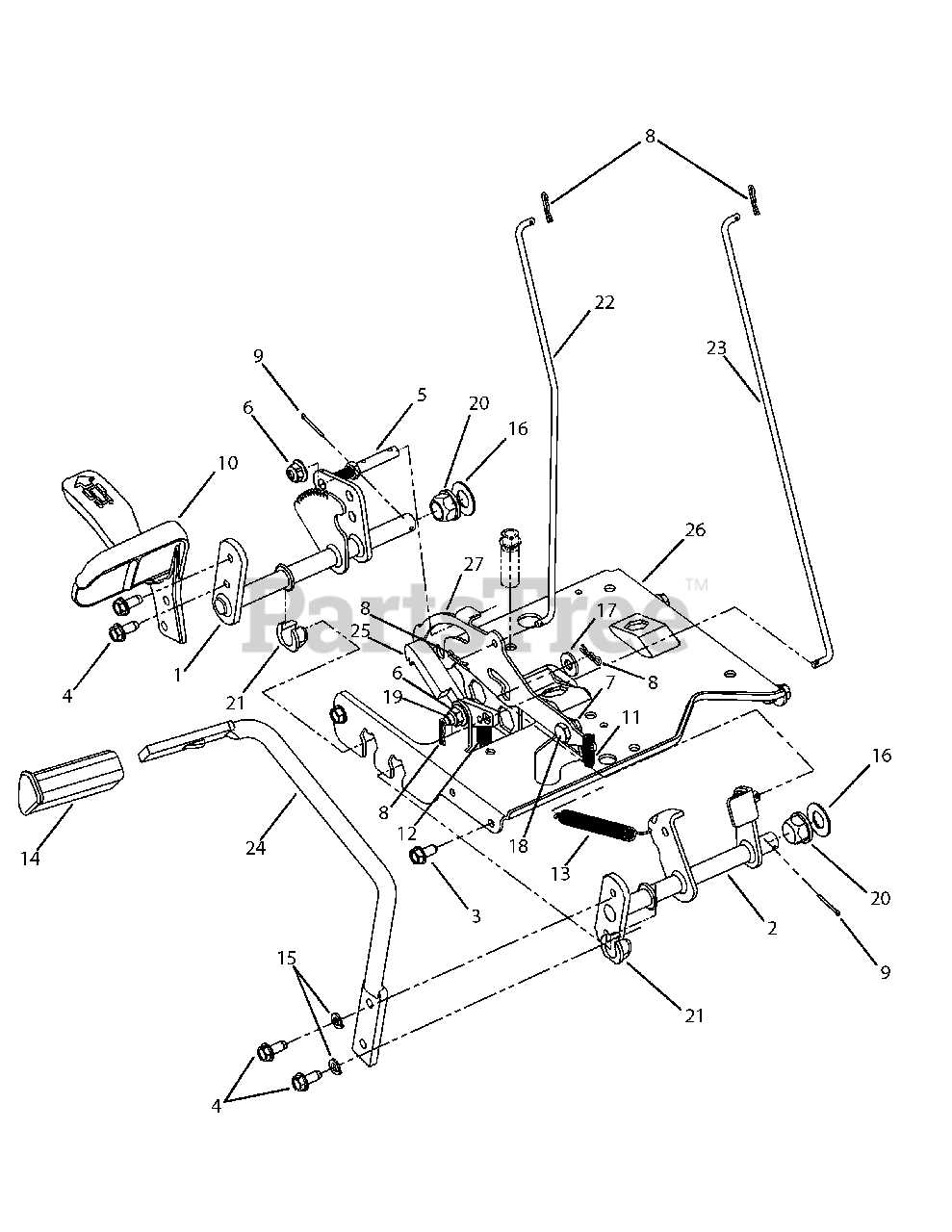 cub cadet gt1554 parts diagram