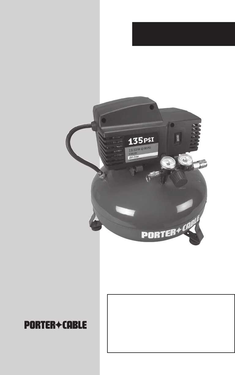 porter cable pancake compressor parts diagram