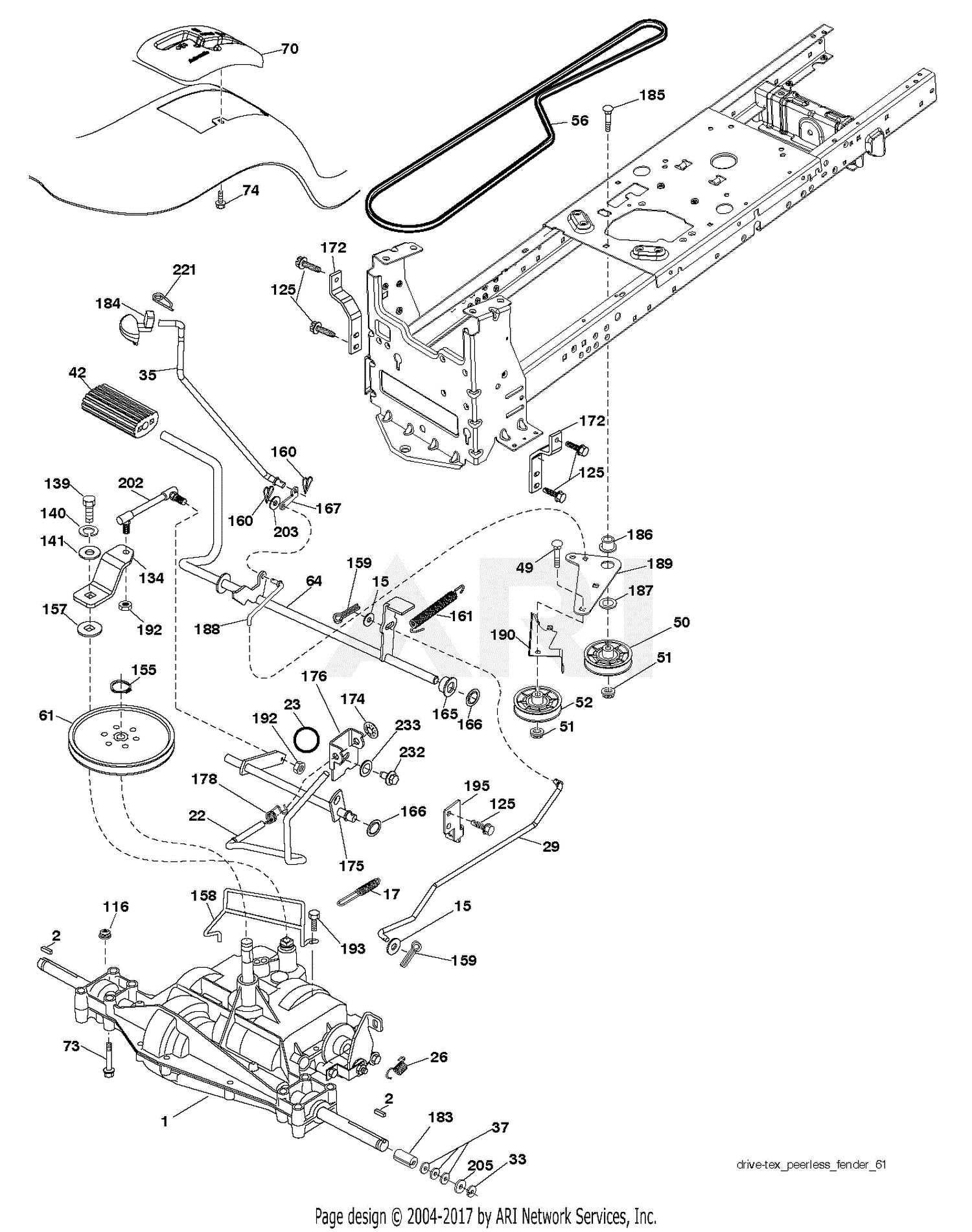 poulan pro 42 inch riding mower parts diagram