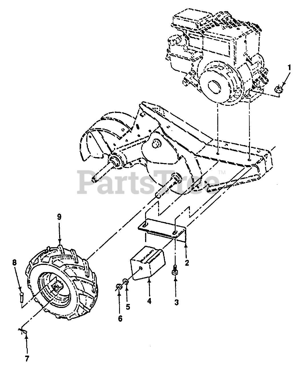 poulan tiller parts diagram