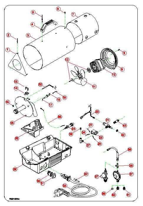 propane heater parts diagram