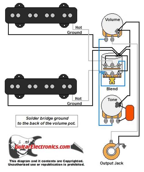 bass guitar parts diagram