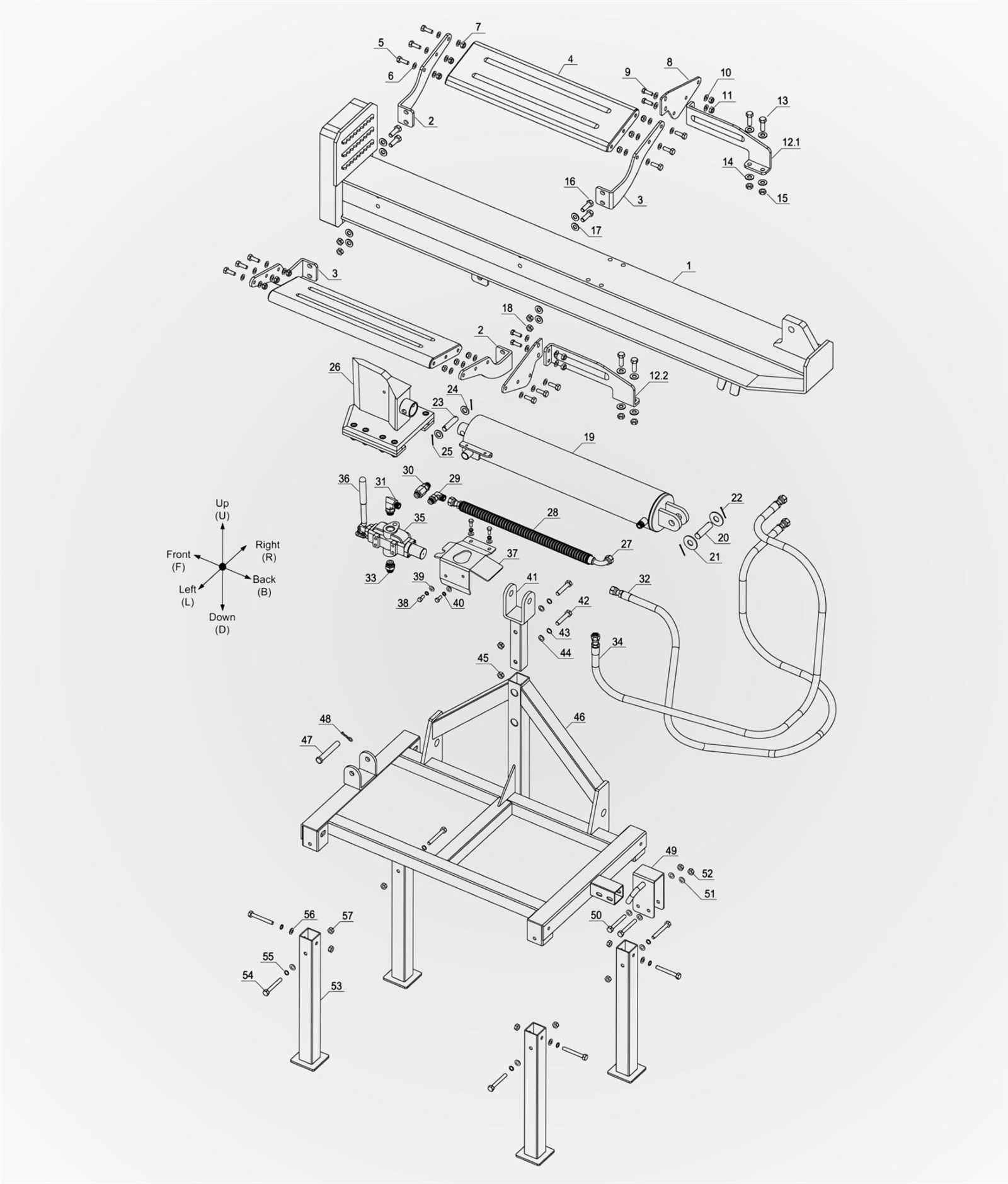 three point hitch parts diagram