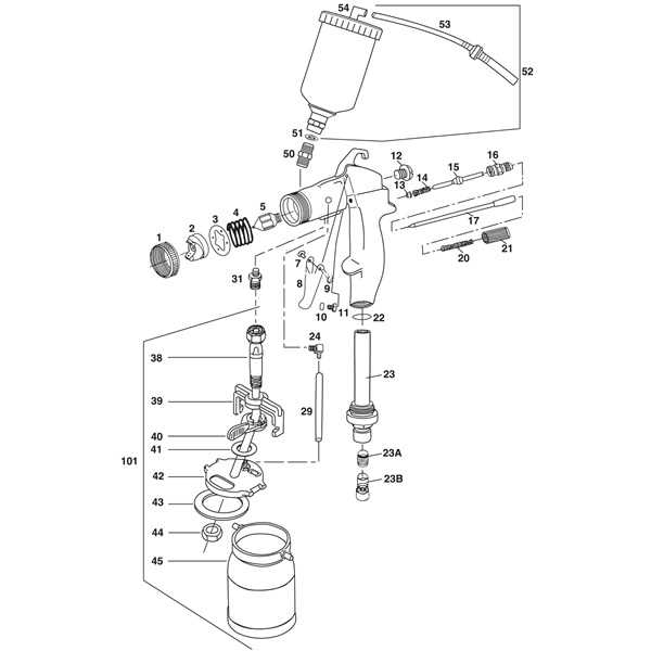 spray gun parts diagram