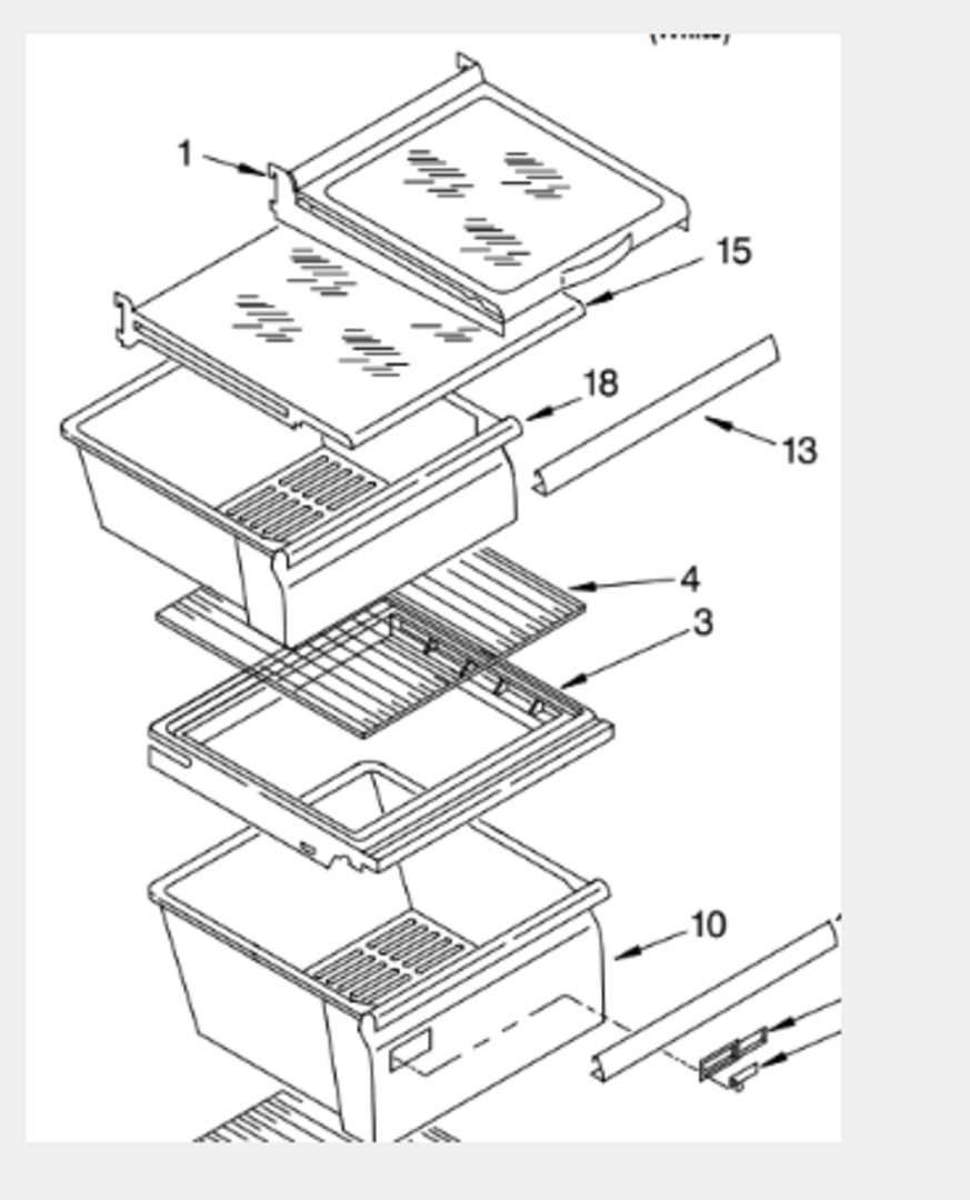 whirlpool side by side refrigerator parts diagram