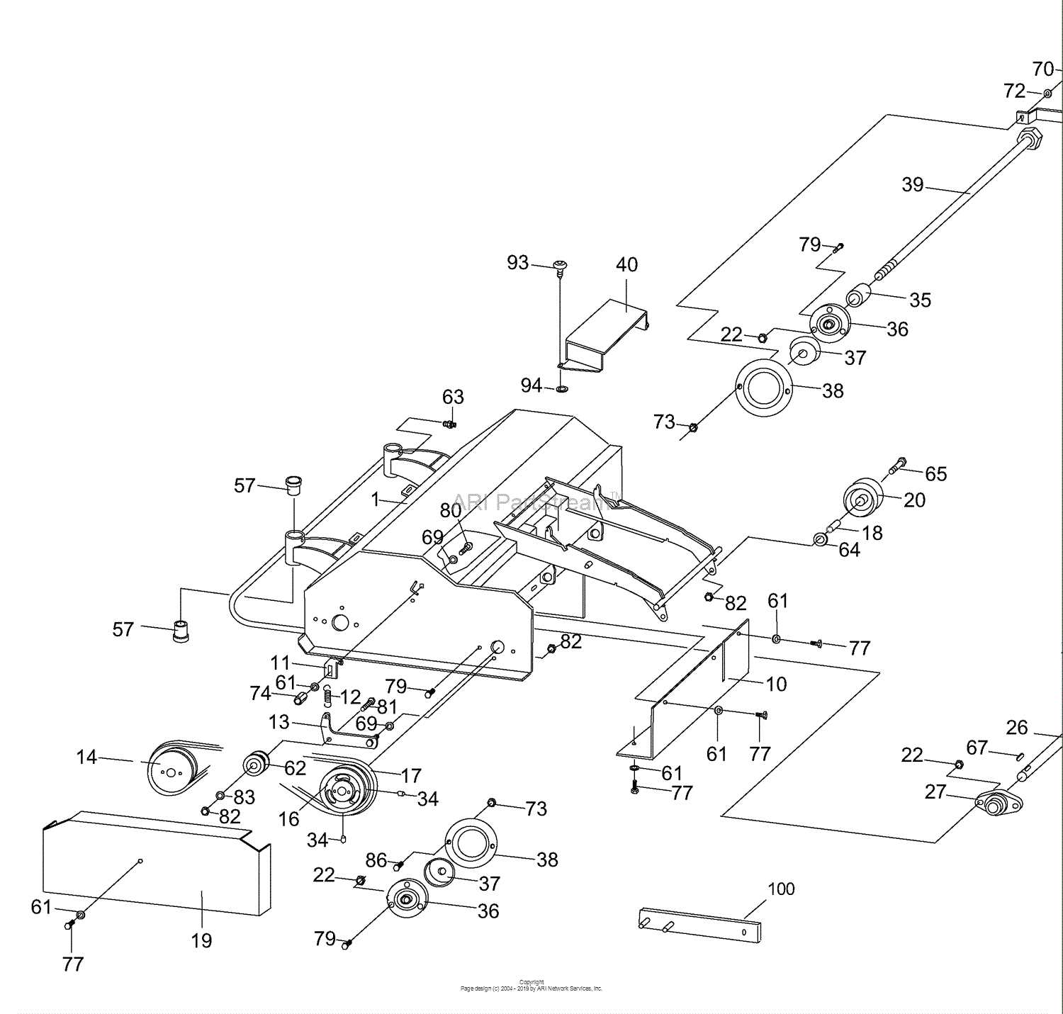 mott flail mower parts diagram