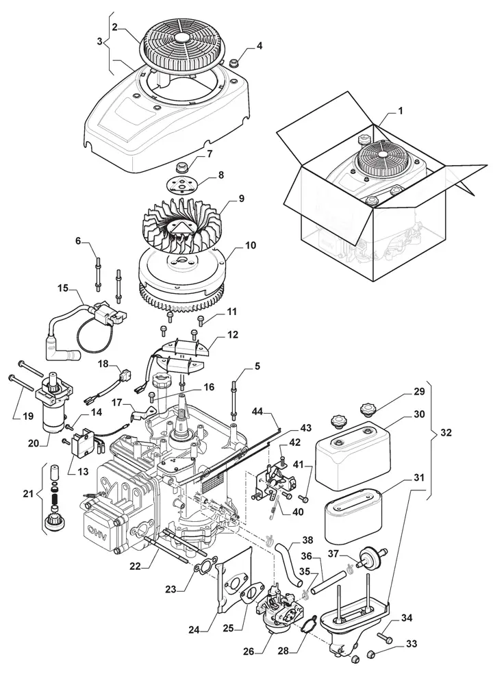 push lawn mower parts diagram