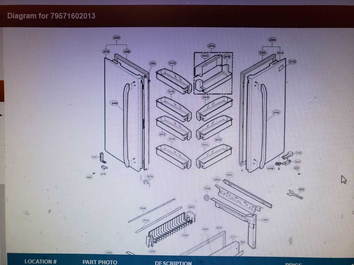 kenmore elite refrigerator model 795 parts diagram