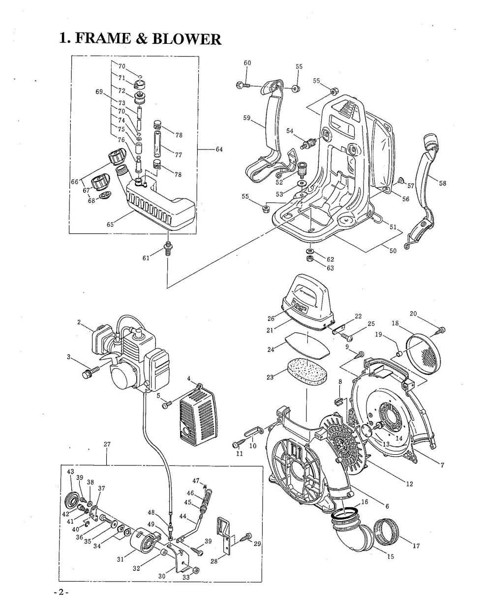 redmax blower parts diagram