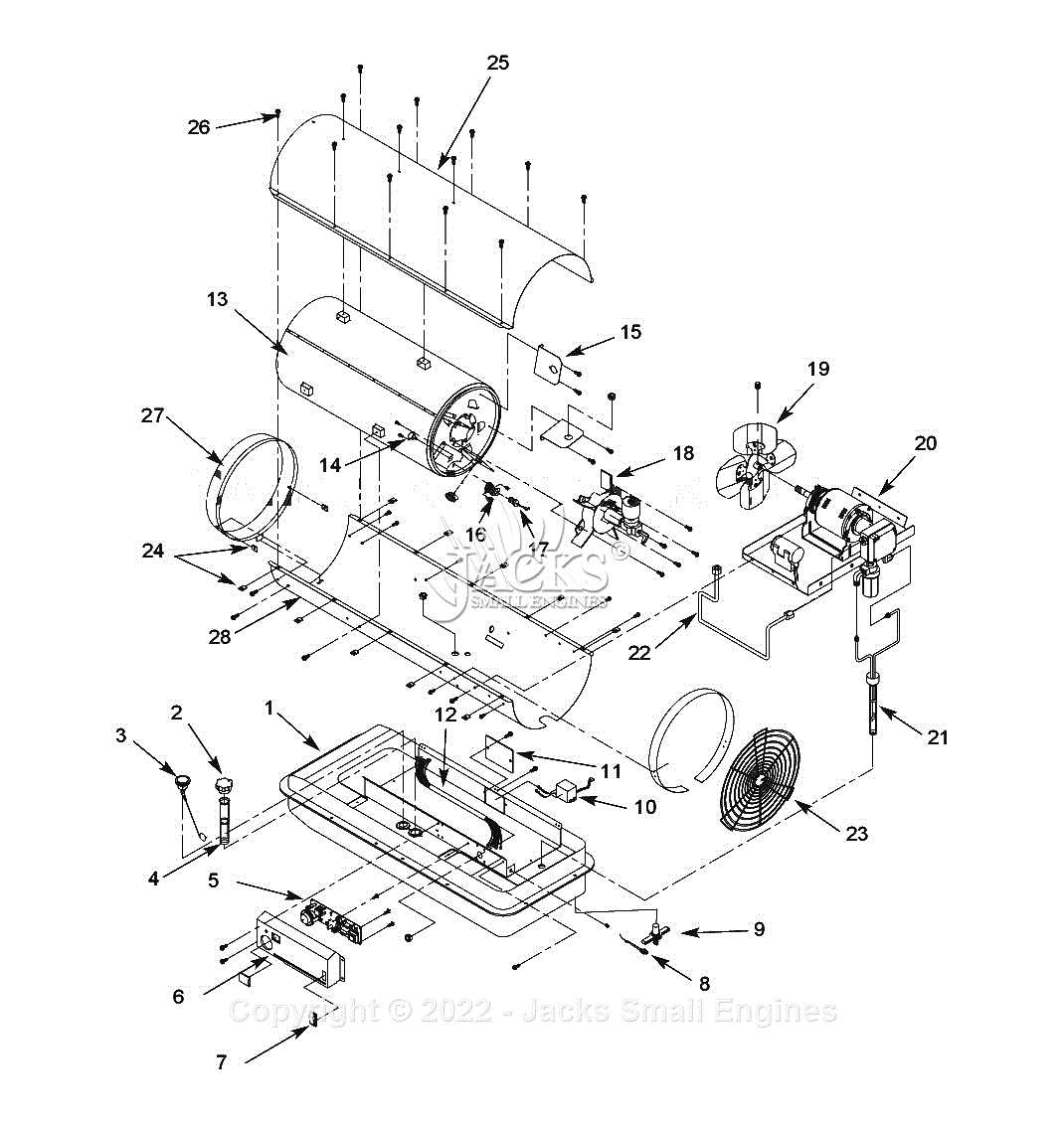 reddy heater parts diagram