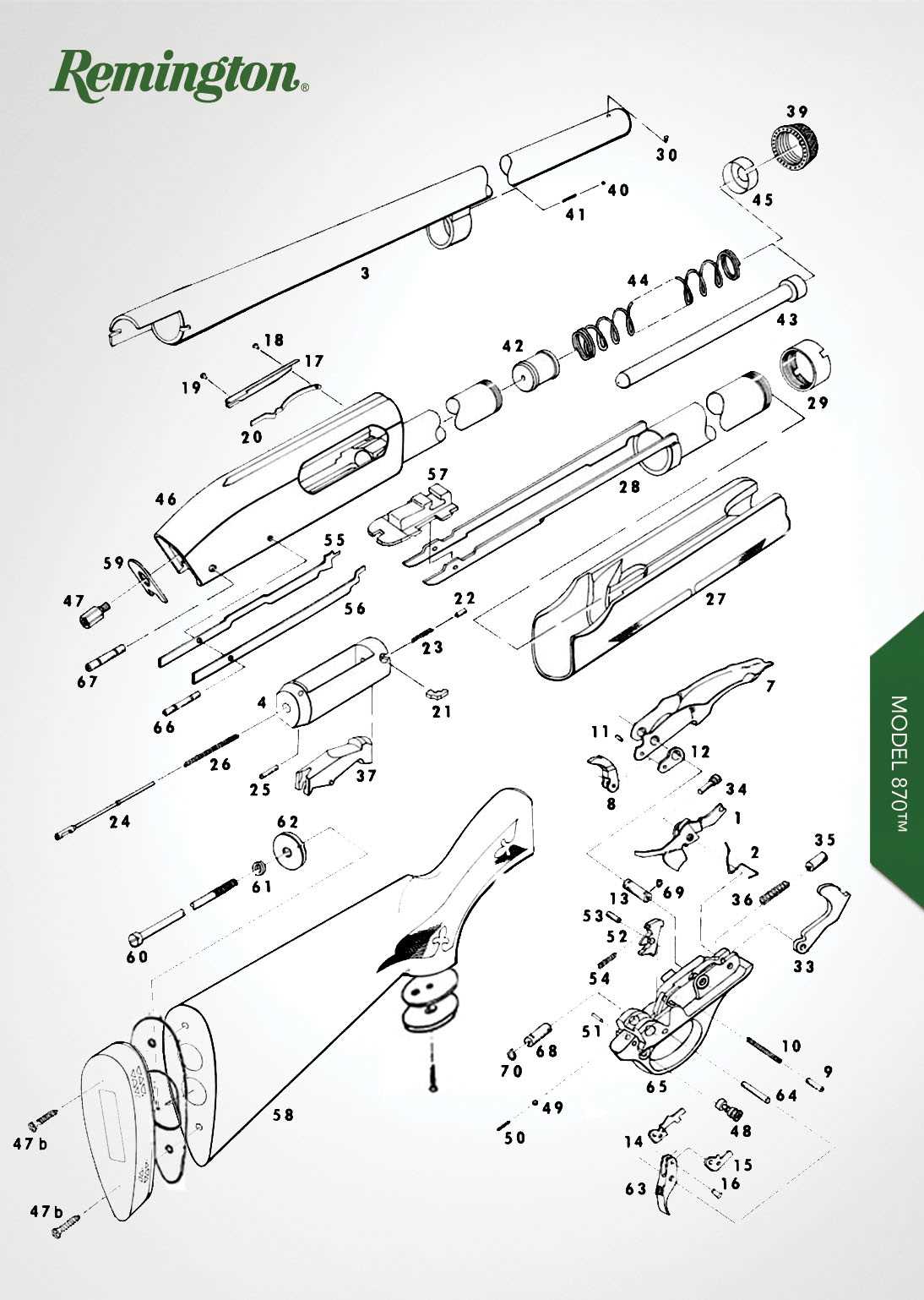 remington model 1100 parts diagram