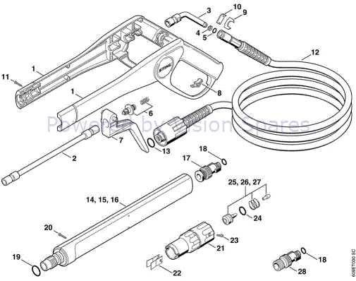 replacement pressure washer gun parts diagram