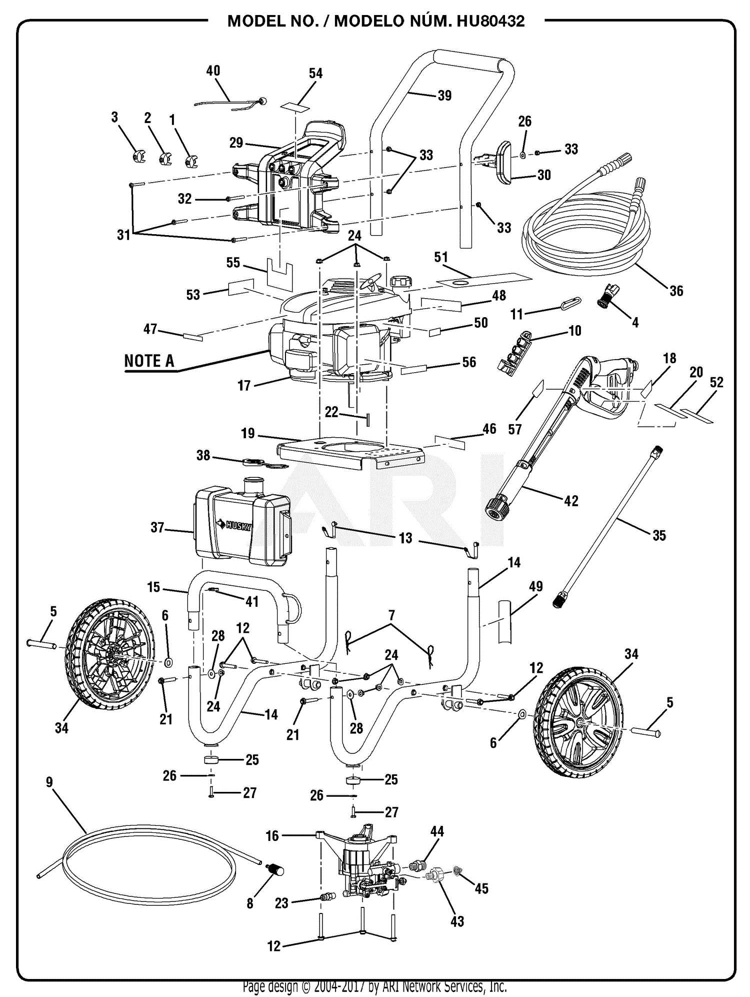 replacement pressure washer gun parts diagram