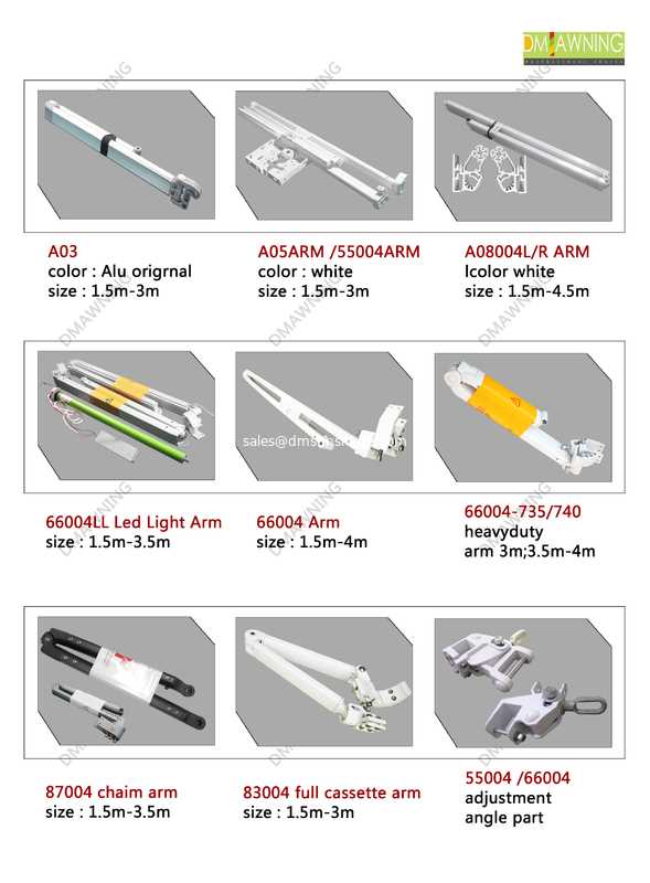 retractable awning parts diagram