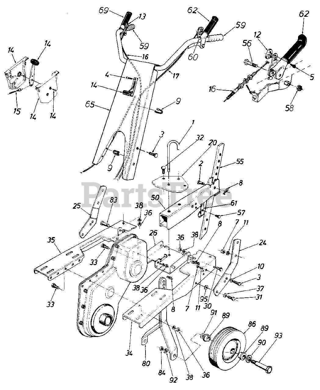 rototiller mtd tiller parts diagram