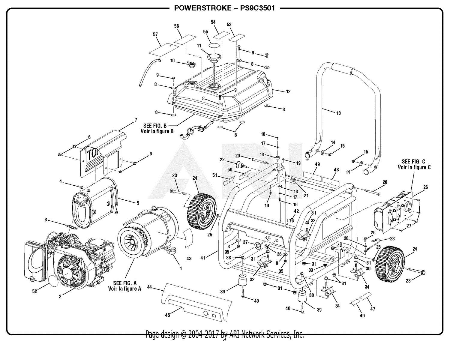 predator 4375 generator parts diagram