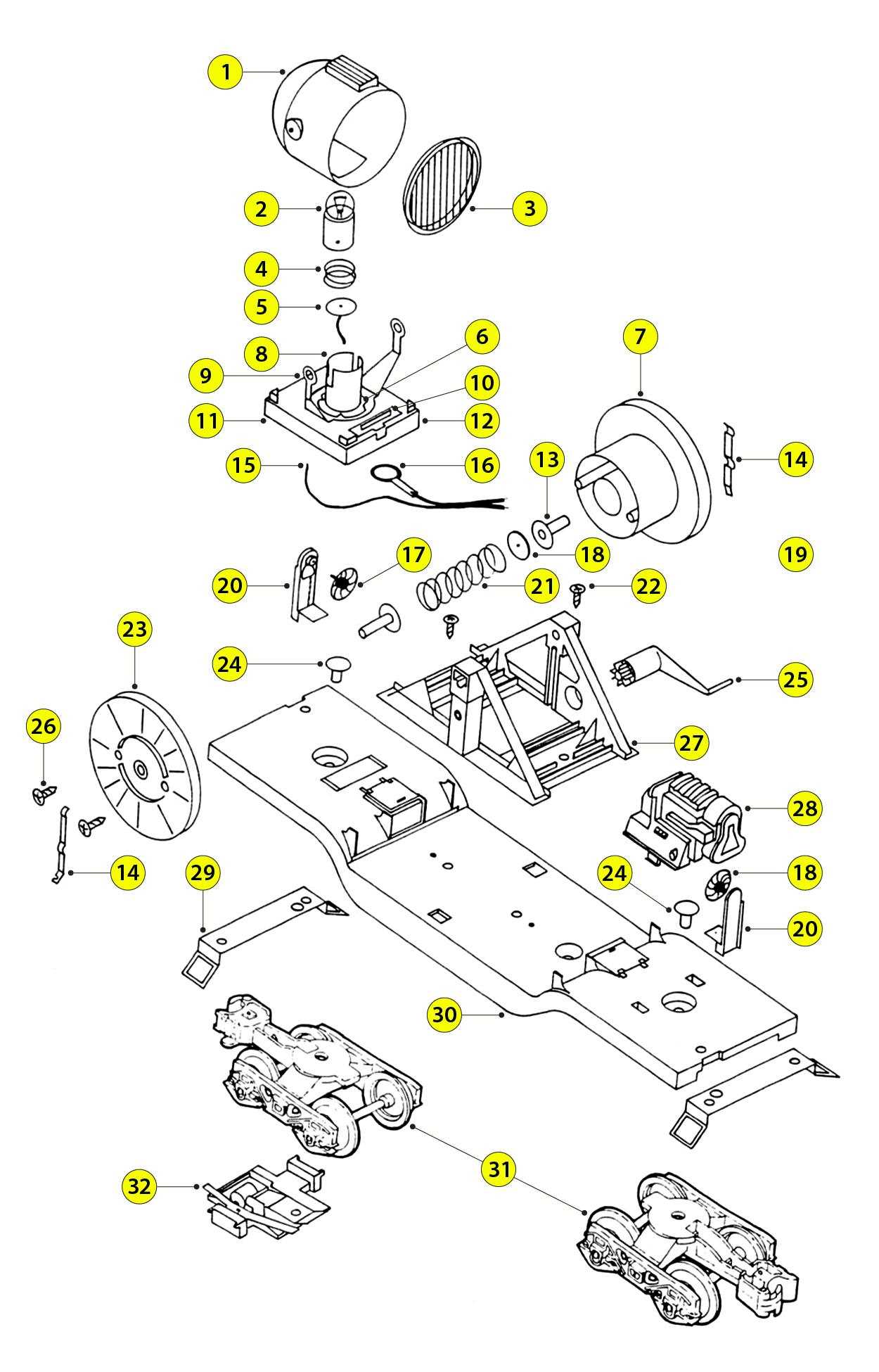 Lionel Parts List and Exploded Diagrams for Model Train Enthusiasts