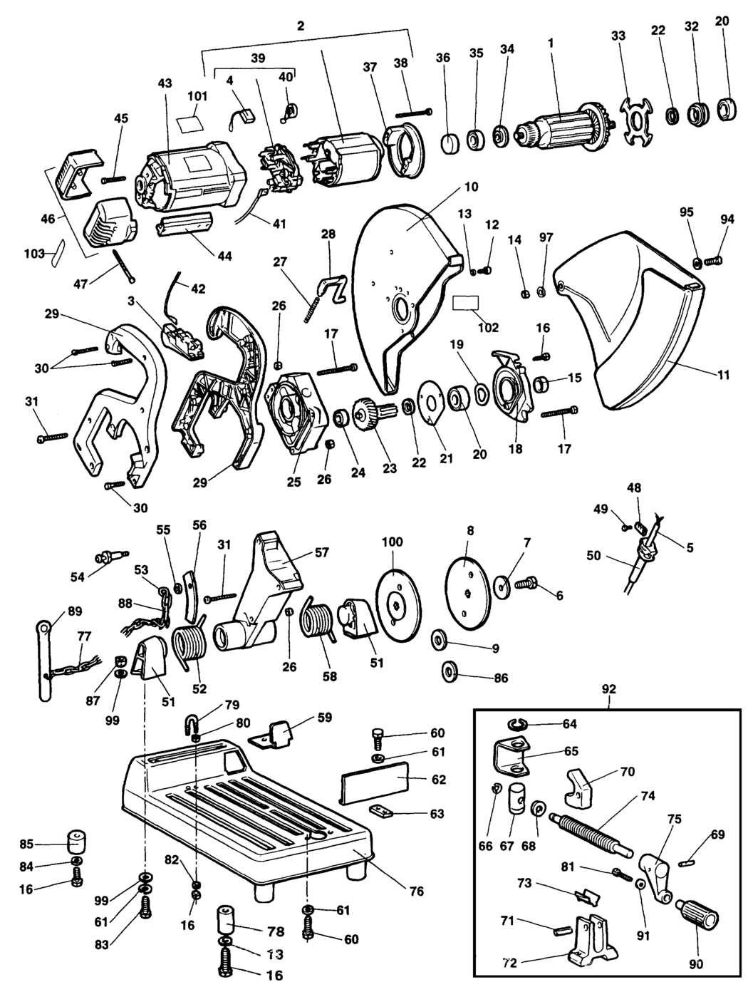 ryobi miter saw parts diagram