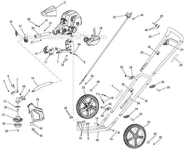 ryobi trimmer parts diagram