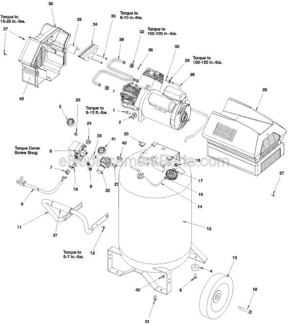 porter cable air compressor parts diagram