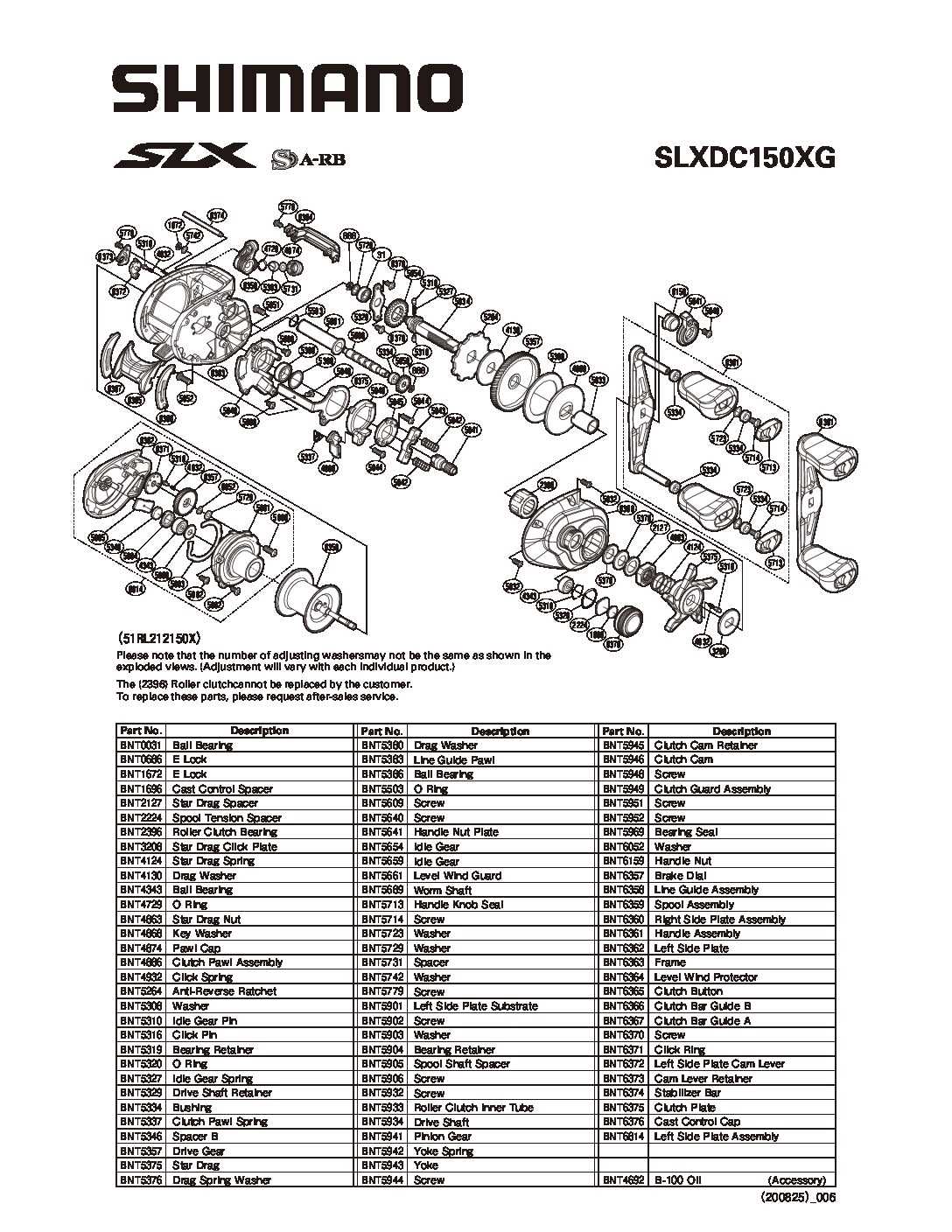 shimano reel diagrams parts lists