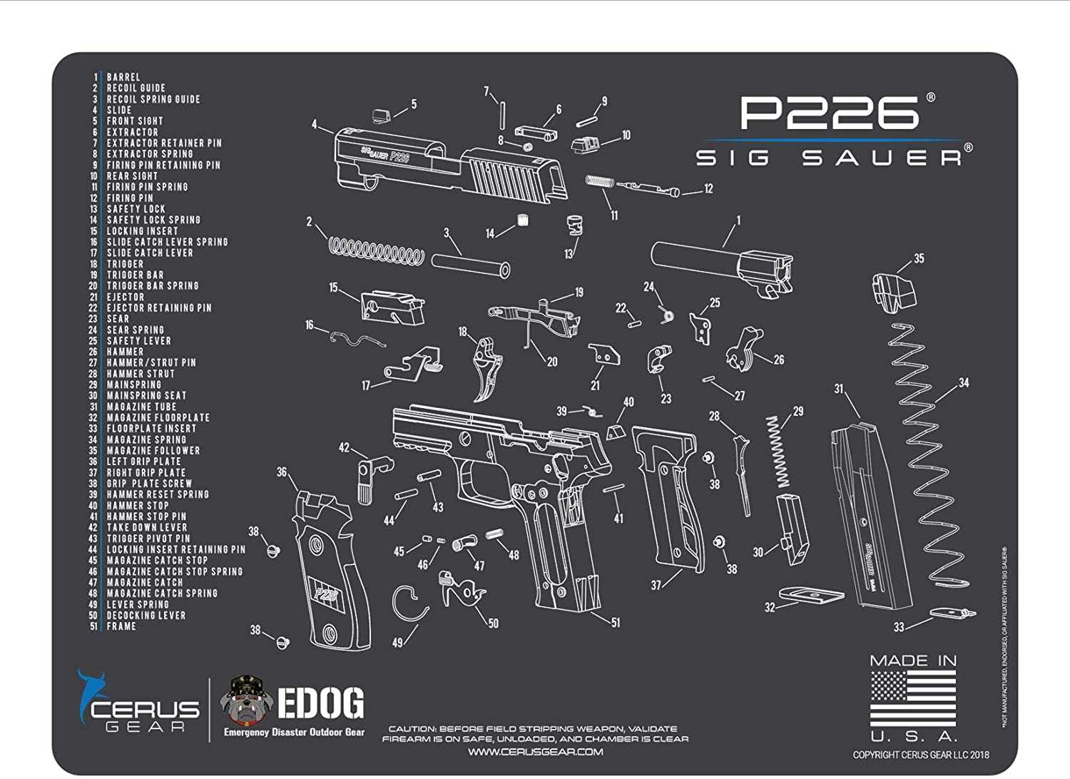 sig p226 parts diagram