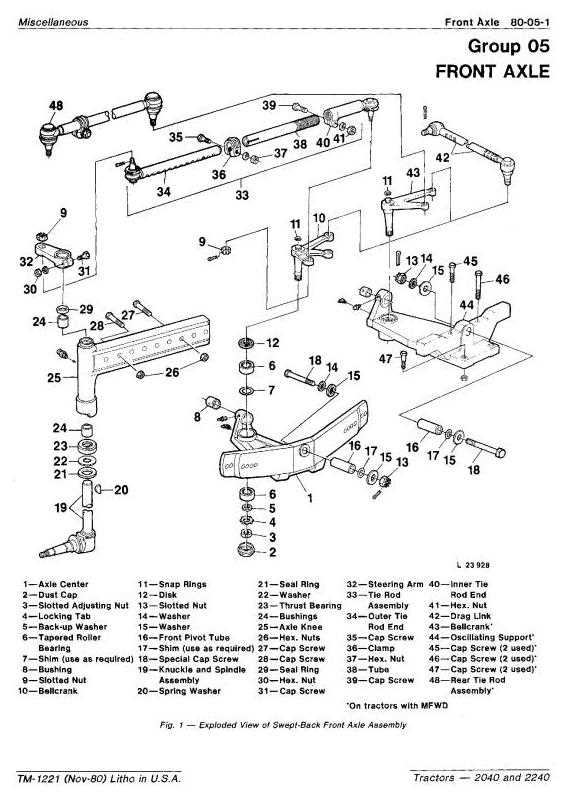 john deere 2040 parts diagram