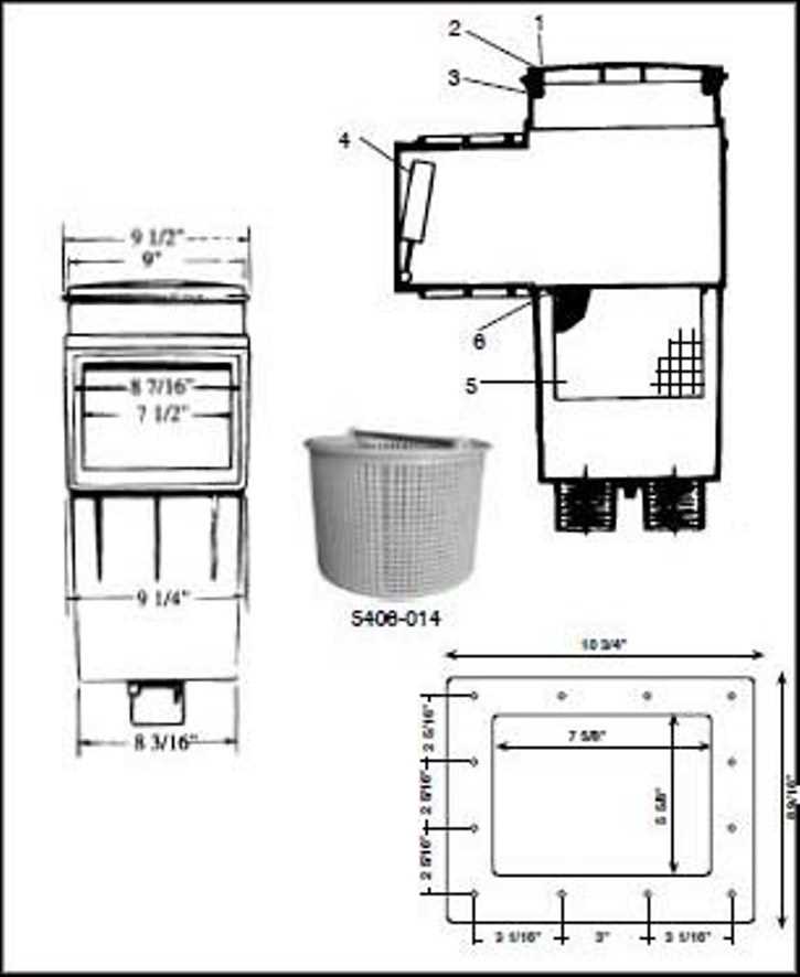 hayward skimmer parts diagram