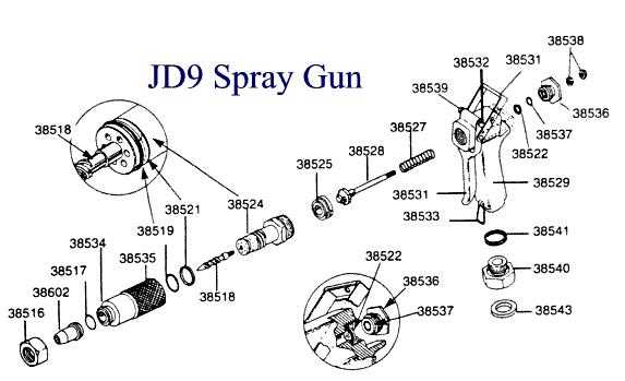 spray gun parts diagram